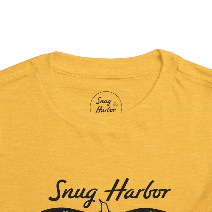 Snug Harbor Motel Marina logo Toddler Tee | Boat Paddle Graphic