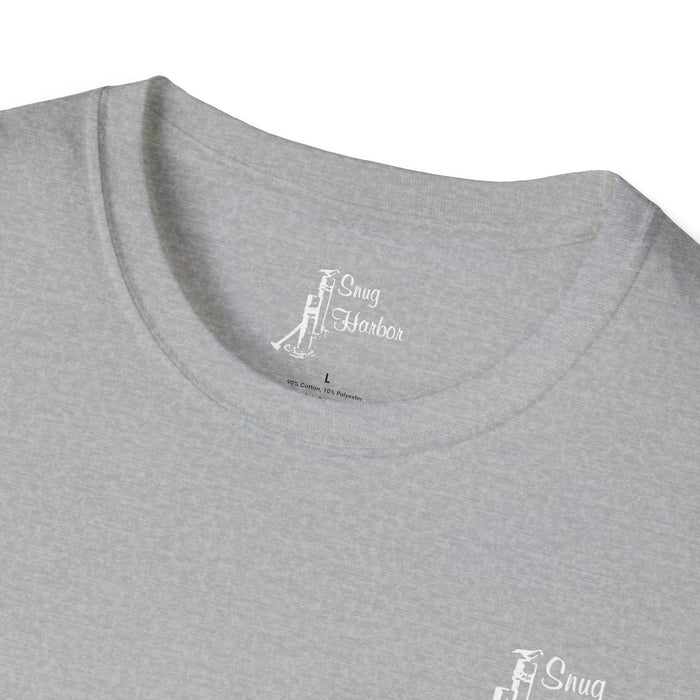 Snug Harbor Montauk Unisex Softstyle T-Shirt - Vintage Nautical Design