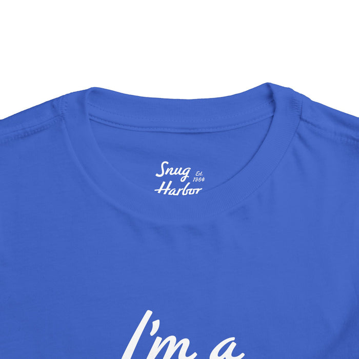 Toddler Tee — "I'm a Snuggler" Graphic Shirt (Snug Harbor Back Logo)