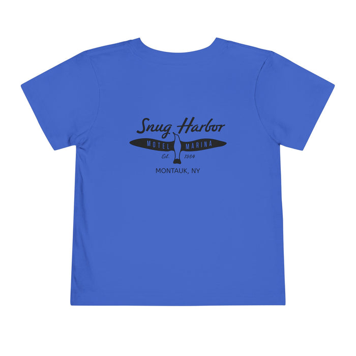 Snug Harbor Motel Marina logo Toddler Tee | Boat Paddle Graphic