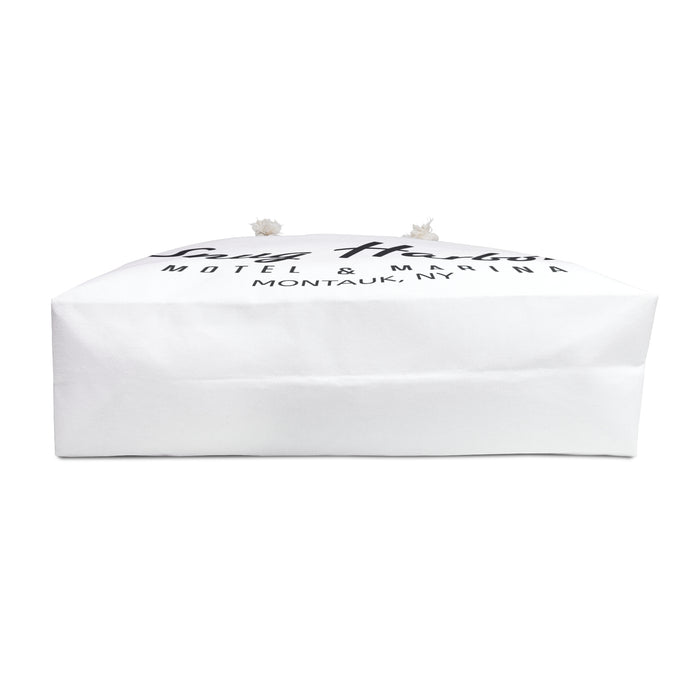 Snug Harbor Motel & Marina Weekender Bag | Vintage Coastal Logo Tote