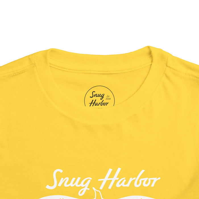 Snug Harbor Motel Marina logo Toddler Tee | Boat Paddle Graphic