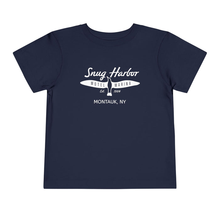 Snug Harbor Motel Marina logo Toddler Tee | Boat Paddle Graphic