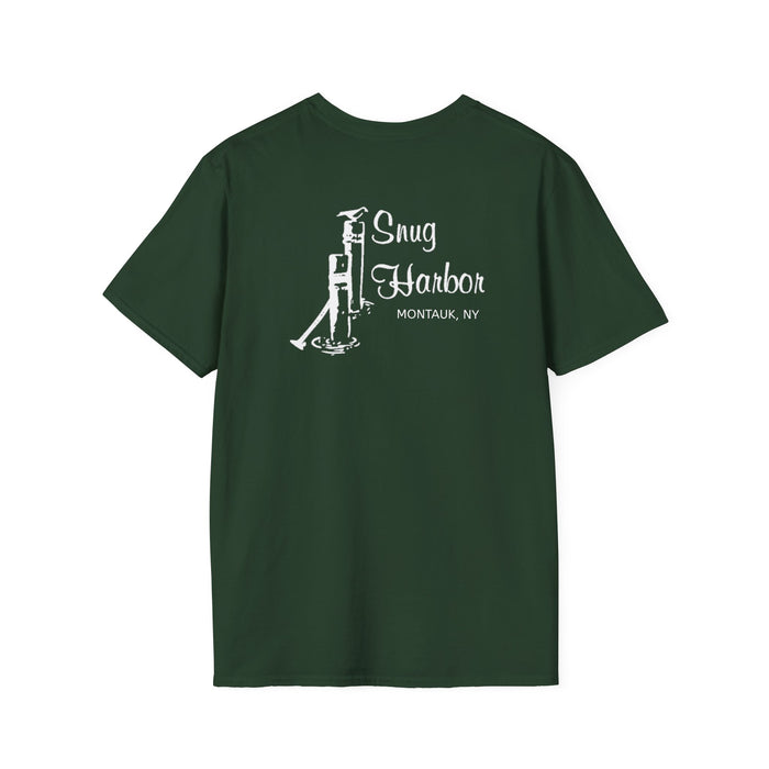 Snug Harbor Montauk Unisex Softstyle T-Shirt - Vintage Nautical Design