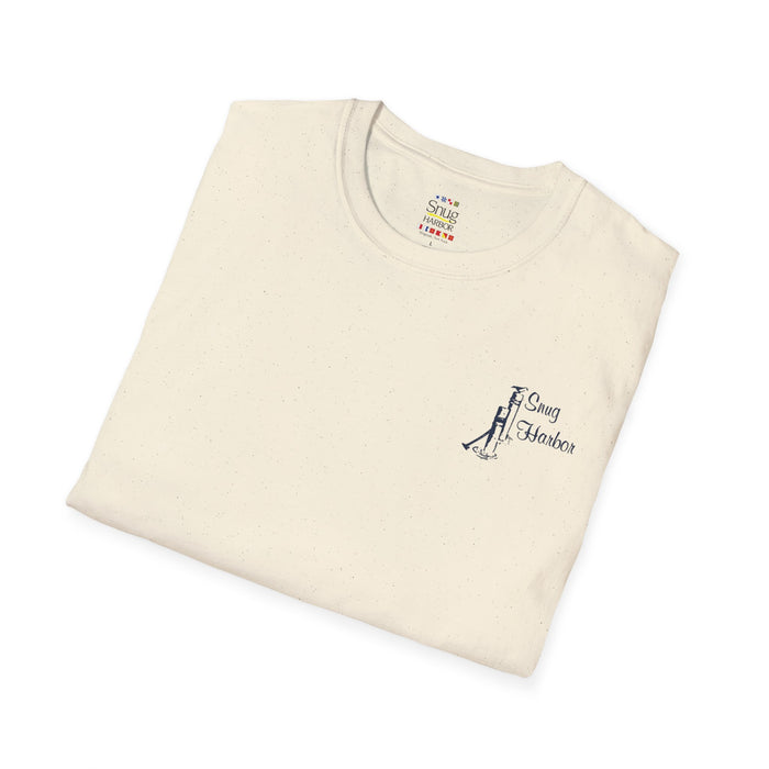 Snug Harbor Montauk Unisex Softstyle T-Shirt - Vintage Nautical Design