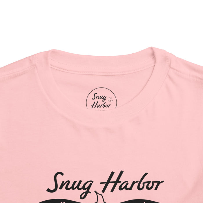 Snug Harbor Motel Marina logo Toddler Tee | Boat Paddle Graphic