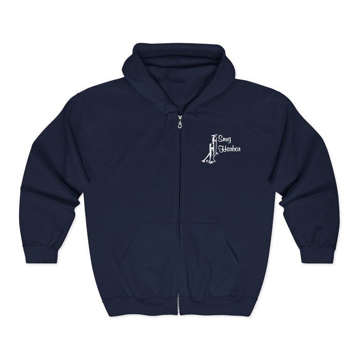 Unisex Full Zip Hooded Sweatshirt - Cozy Black Hoodie for Casual Comfort