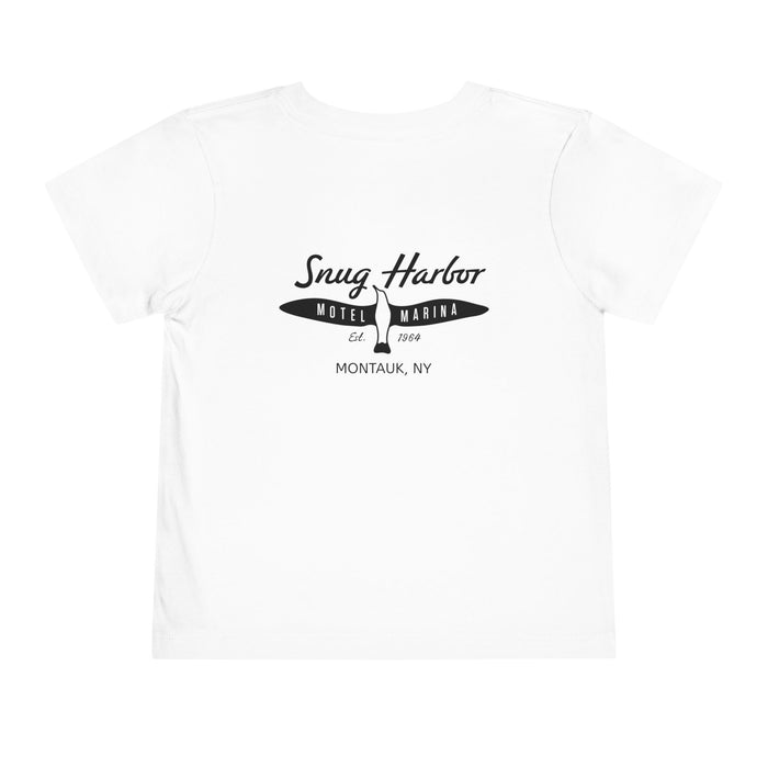 Snug Harbor Motel Marina logo Toddler Tee | Boat Paddle Graphic
