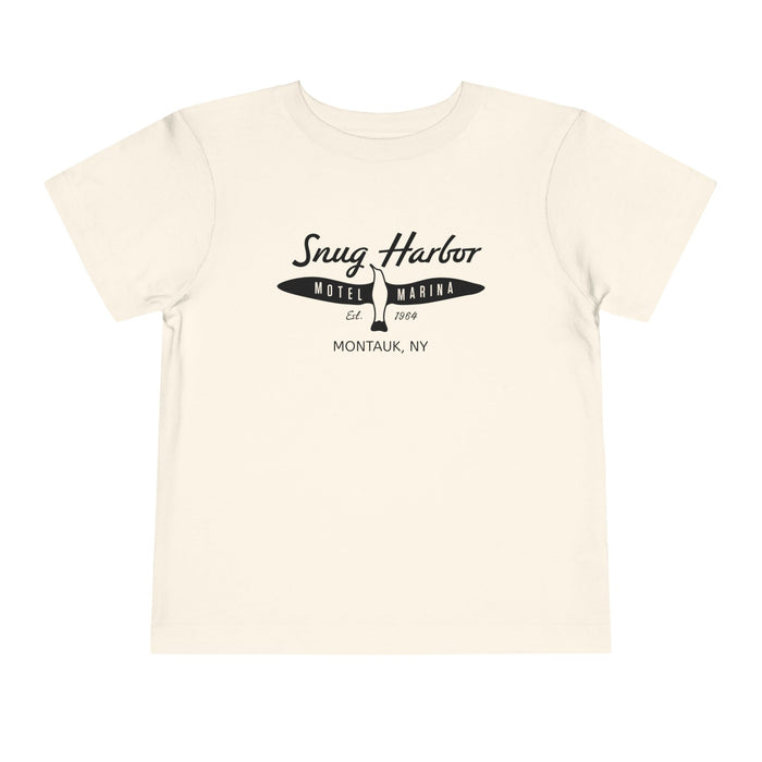 Snug Harbor Motel Marina logo Toddler Tee | Boat Paddle Graphic