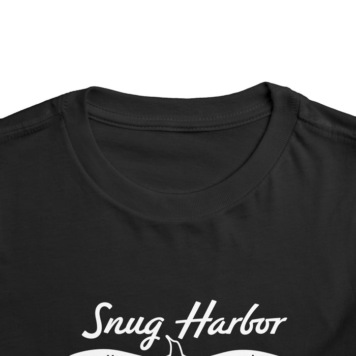 Snug Harbor Motel Marina logo Toddler Tee | Boat Paddle Graphic