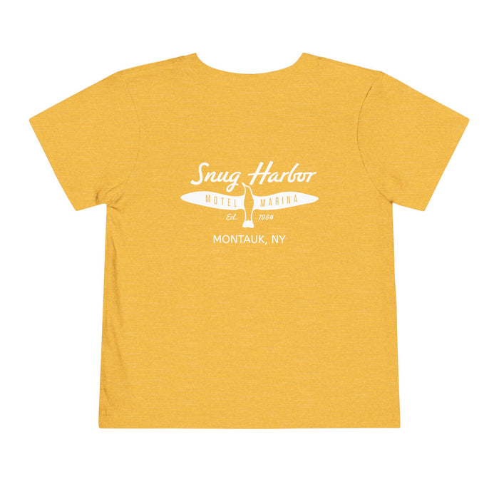 Snug Harbor Motel Marina logo Toddler Tee | Boat Paddle Graphic