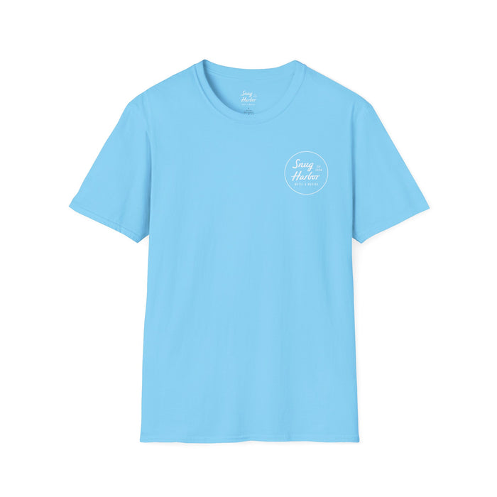 Snug Harbor Seagull logo T-Shirt | Motel Marina graphic tee (white logo)