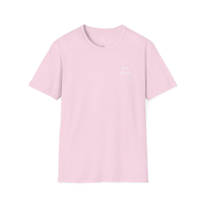 Snug Harbor Seagull logo T-Shirt | Motel Marina graphic tee (white logo)