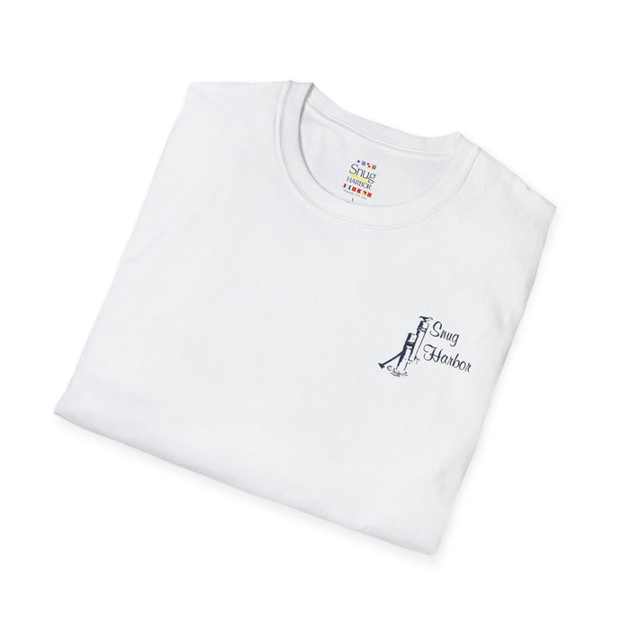 Snug Harbor Montauk Unisex Softstyle T-Shirt - Vintage Nautical Design