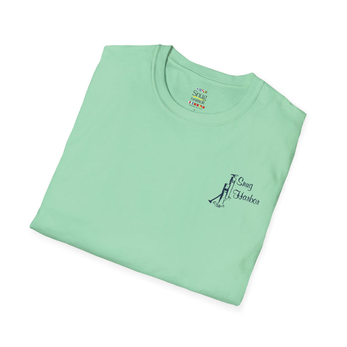 Snug Harbor Montauk Unisex Softstyle T-Shirt - Vintage Nautical Design