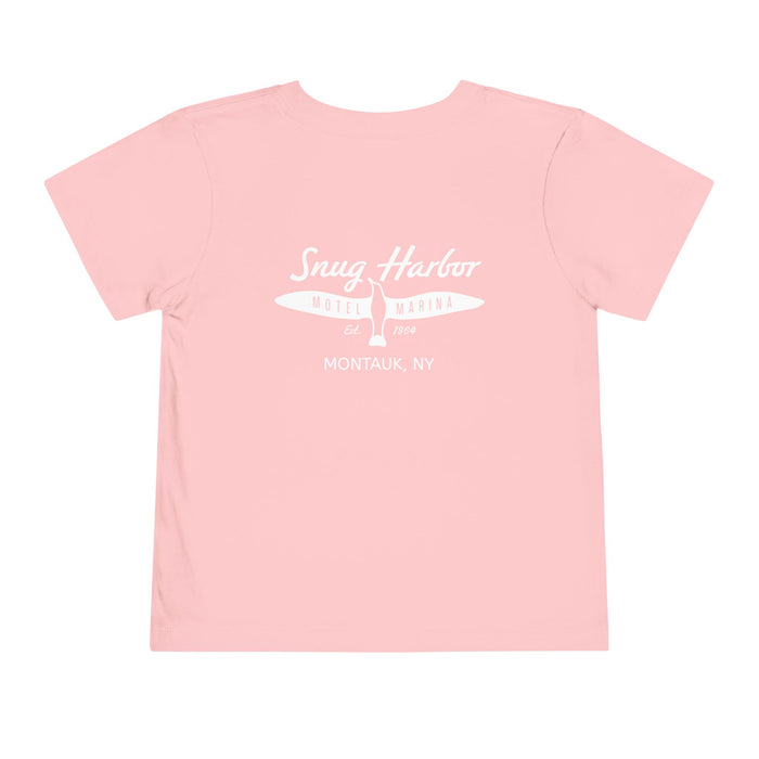 Snug Harbor Motel Marina logo Toddler Tee | Boat Paddle Graphic