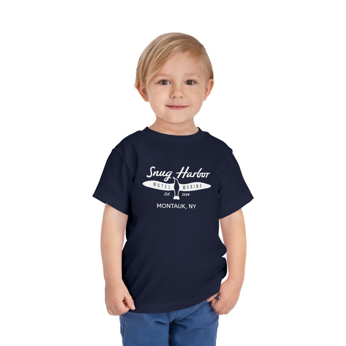 Snug Harbor Motel Marina logo Toddler Tee | Boat Paddle Graphic