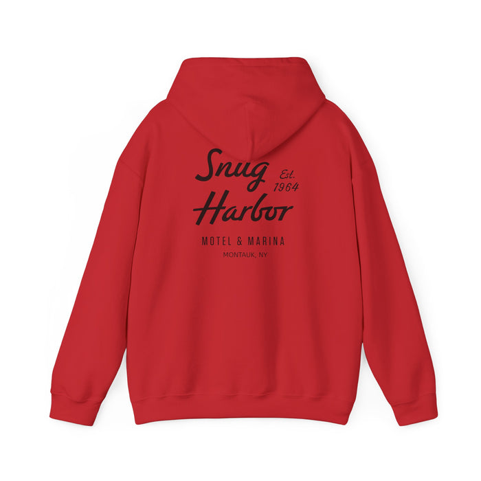 Snug Harbor Motel & Marina Hoodie | Retro Script Logo Pullover
