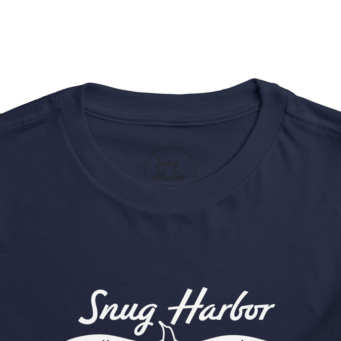 Snug Harbor Motel Marina logo Toddler Tee | Boat Paddle Graphic
