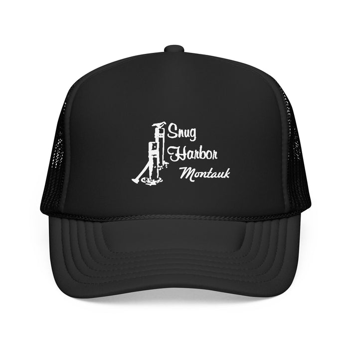 Snug Harbor Trucker Hat — Embroidered Nautical Anchor Foam Cap