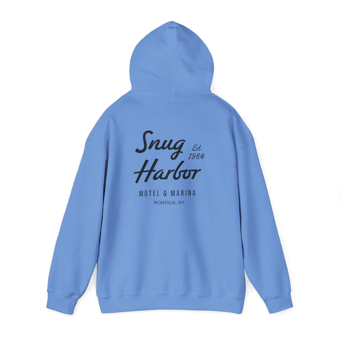 Snug Harbor Motel & Marina Hoodie | Retro Script Logo Pullover