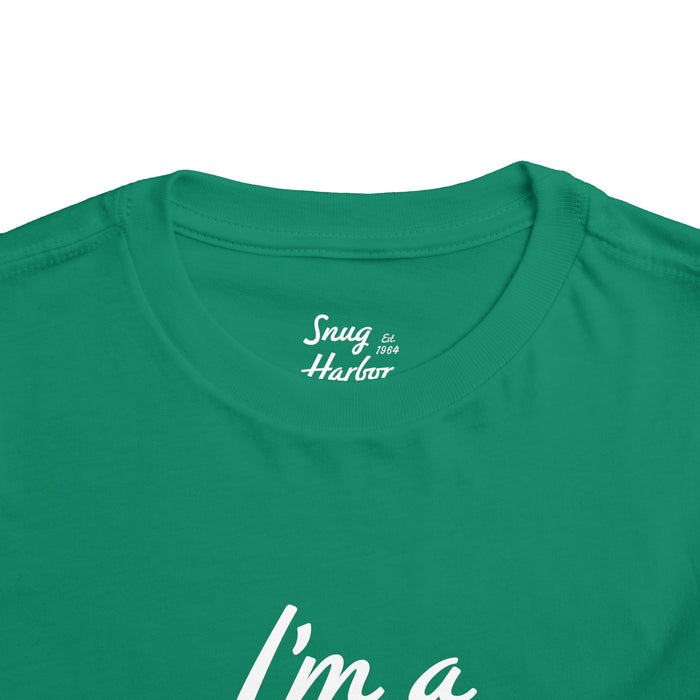 Toddler Tee — "I'm a Snuggler" Graphic Shirt (Snug Harbor Back Logo)