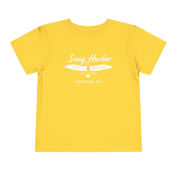 Snug Harbor Motel Marina logo Toddler Tee | Boat Paddle Graphic