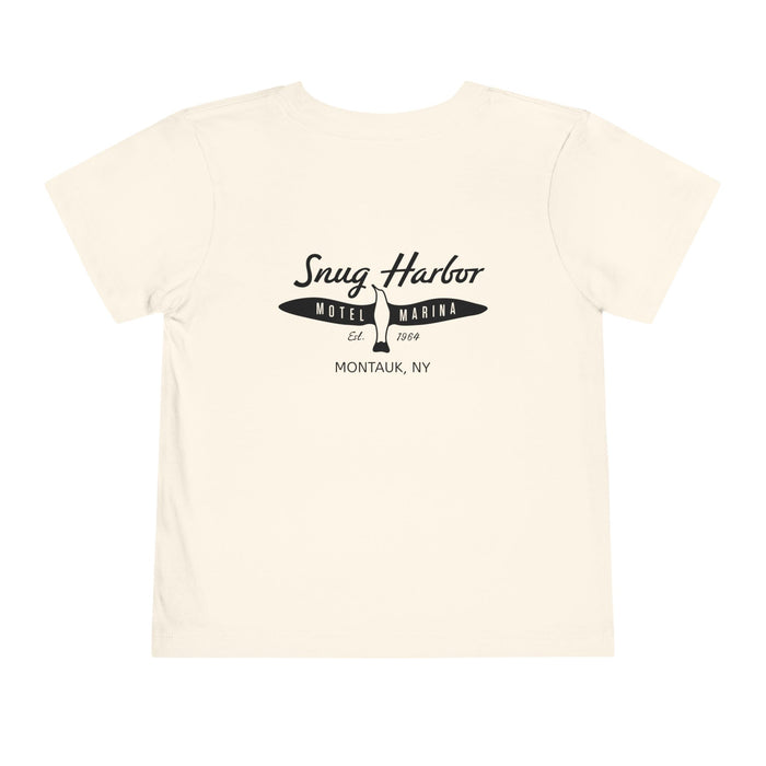 Snug Harbor Motel Marina logo Toddler Tee | Boat Paddle Graphic