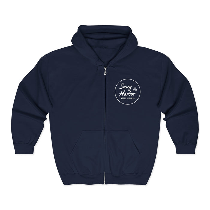 Snug Harbor Seagull Logo Hoodie | Full Zip Hooded Sweatshirt