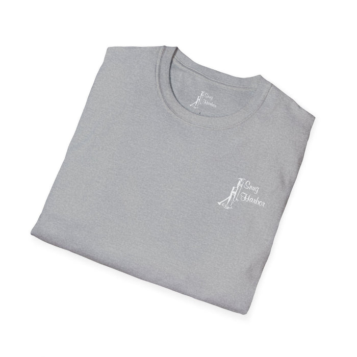 Snug Harbor Montauk Unisex Softstyle T-Shirt - Vintage Nautical Design