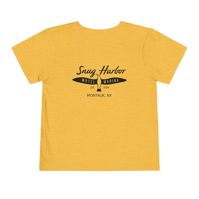 Snug Harbor Motel Marina logo Toddler Tee | Boat Paddle Graphic