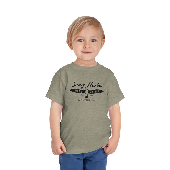 Snug Harbor Motel Marina logo Toddler Tee | Boat Paddle Graphic