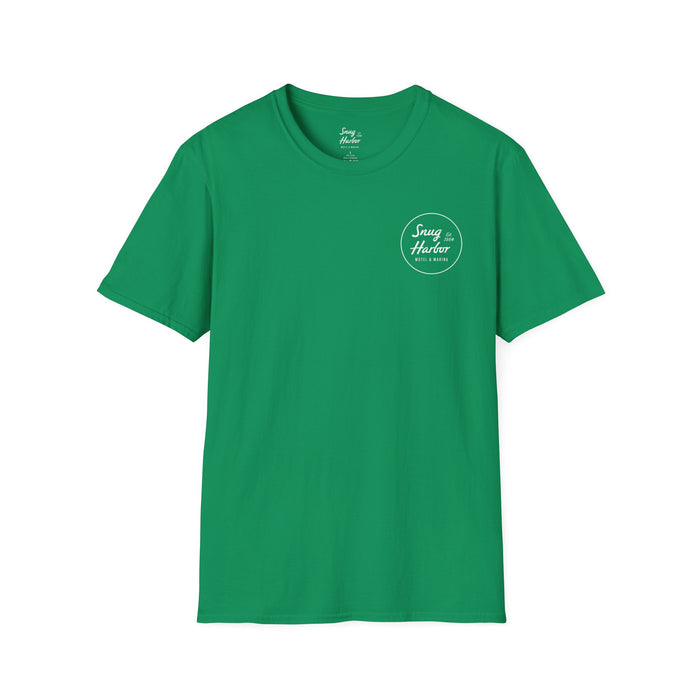 Snug Harbor Seagull logo T-Shirt | Motel Marina graphic tee (white logo)