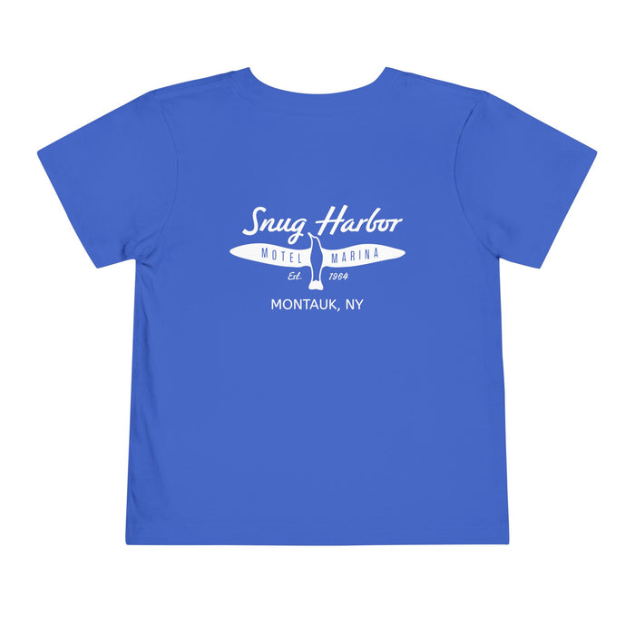 Snug Harbor Motel Marina logo Toddler Tee | Boat Paddle Graphic