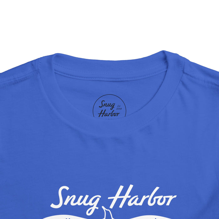 Snug Harbor Motel Marina logo Toddler Tee | Boat Paddle Graphic