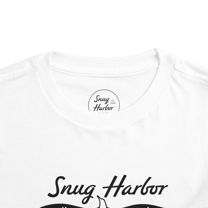 Snug Harbor Motel Marina logo Toddler Tee | Boat Paddle Graphic